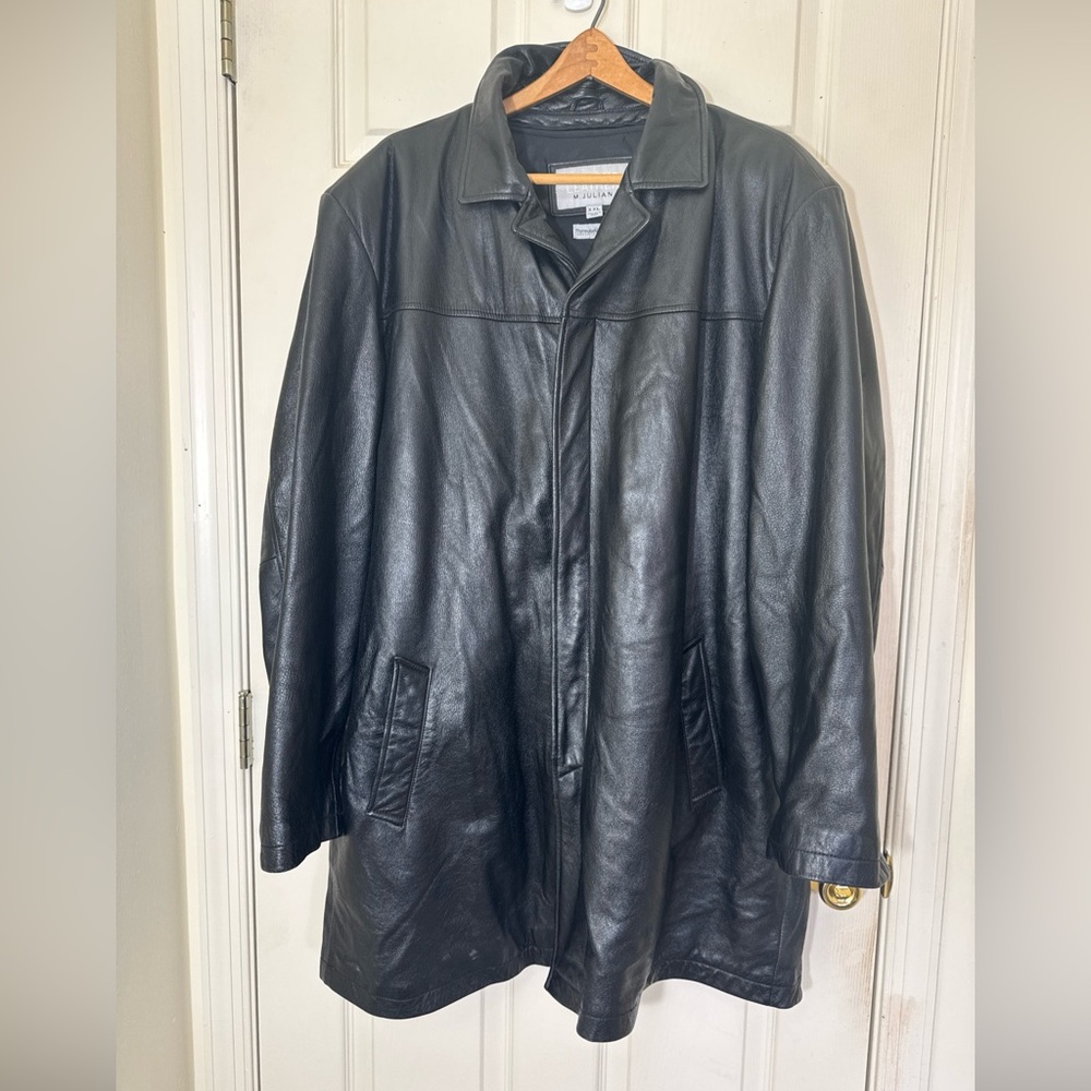 Wilsons Leather Men’s Black 100% Genuine Leather Jacket Size XXL  Thinsulate